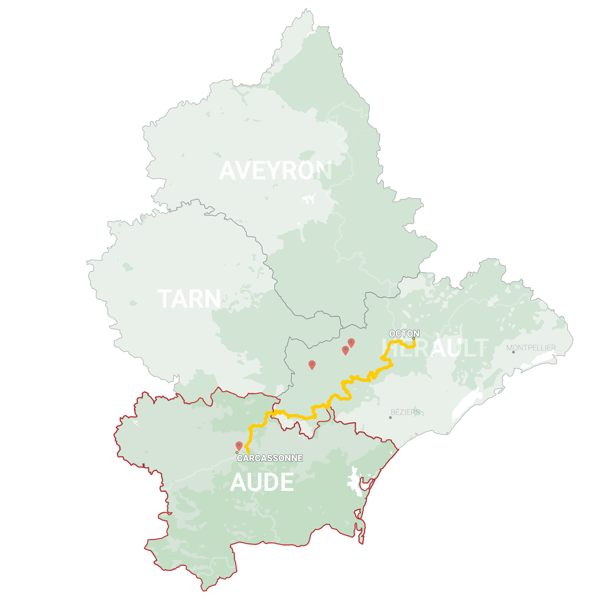 GLR 12 Region Aude Map Overview