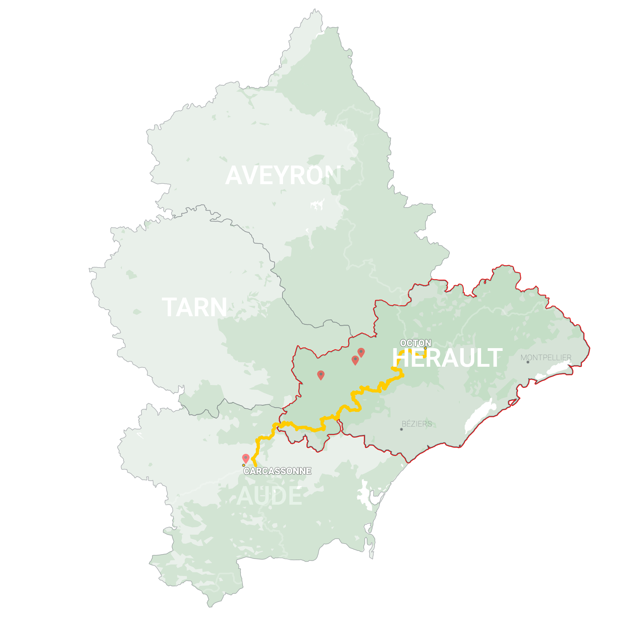 GLR 12 Region Hérault Map Overview