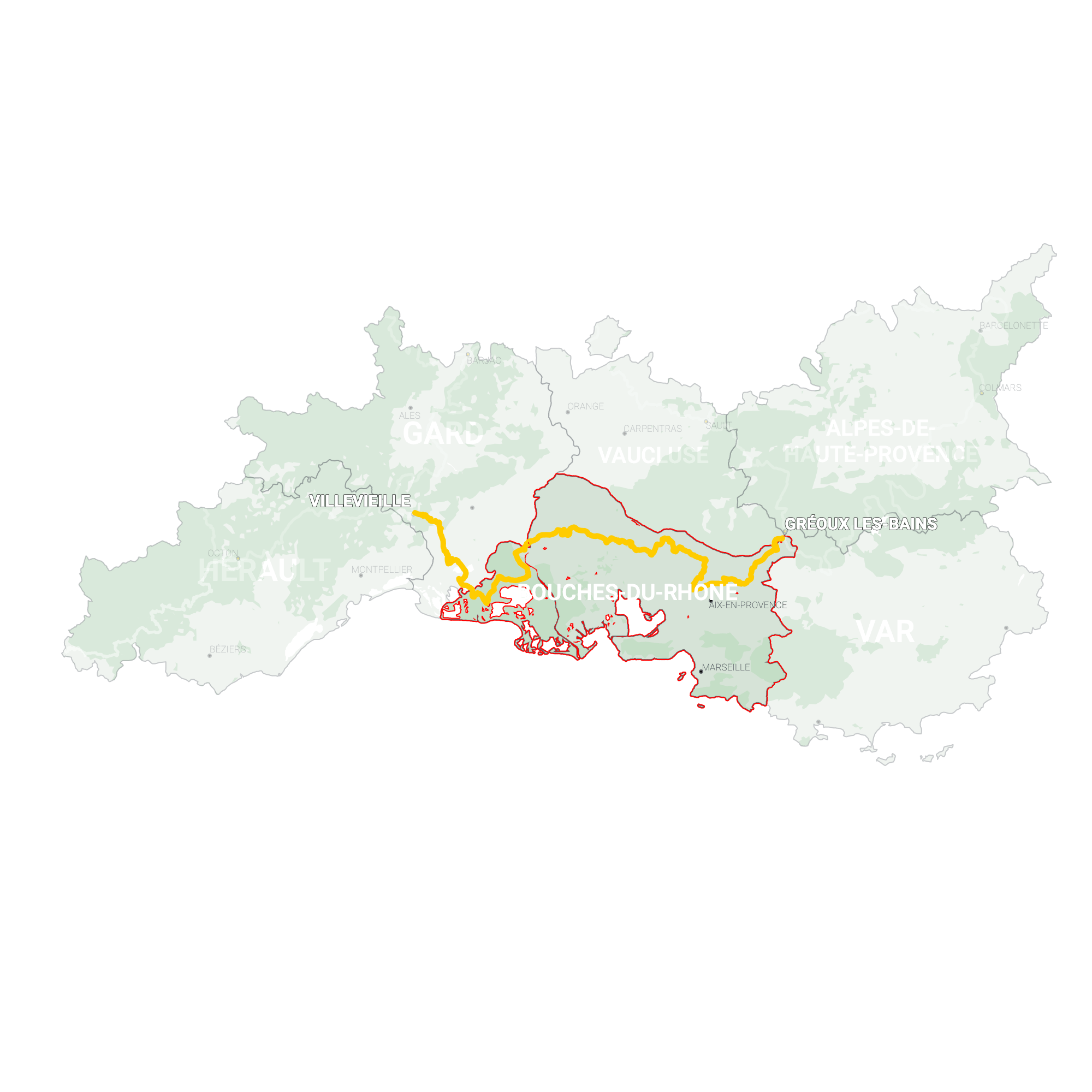 GLR 3 Region Bouches-du-Rhône Map Overview