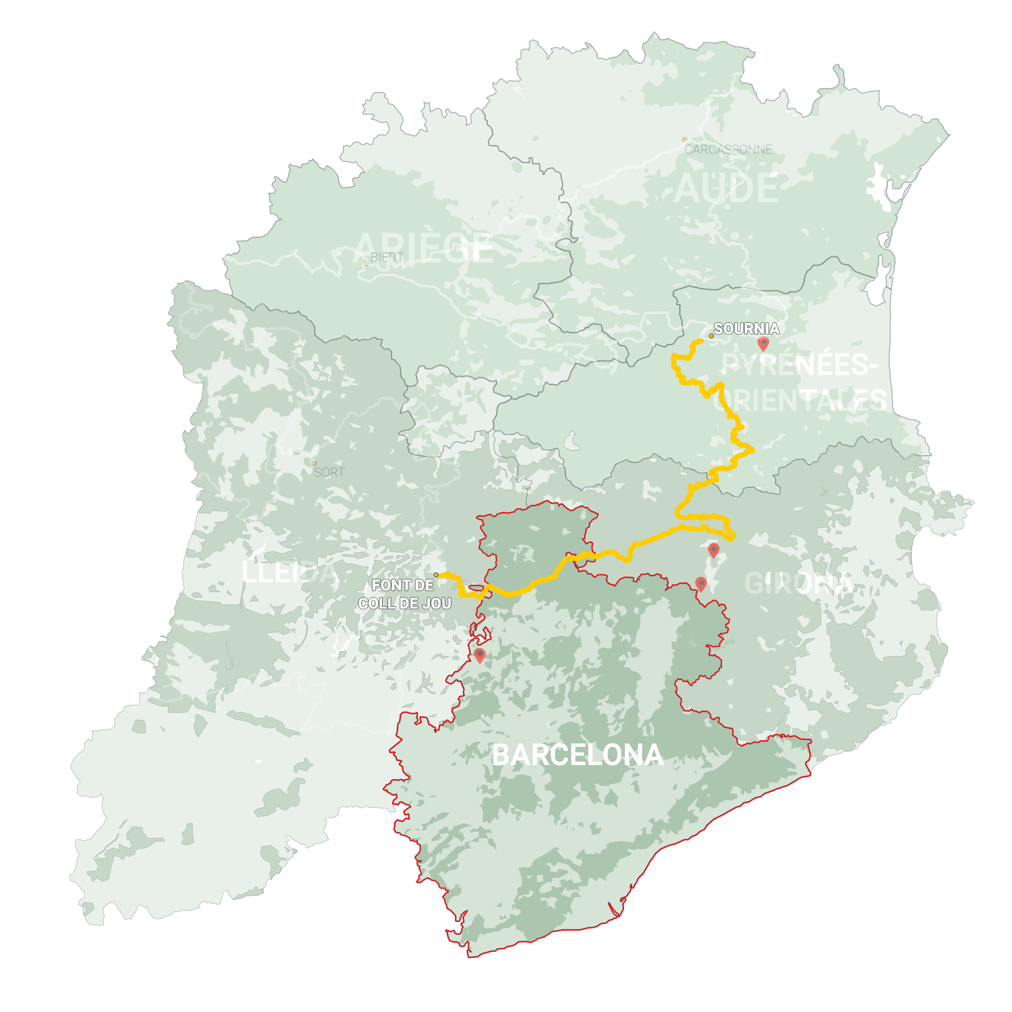 GLR 16 Region Barcelona Map Overview