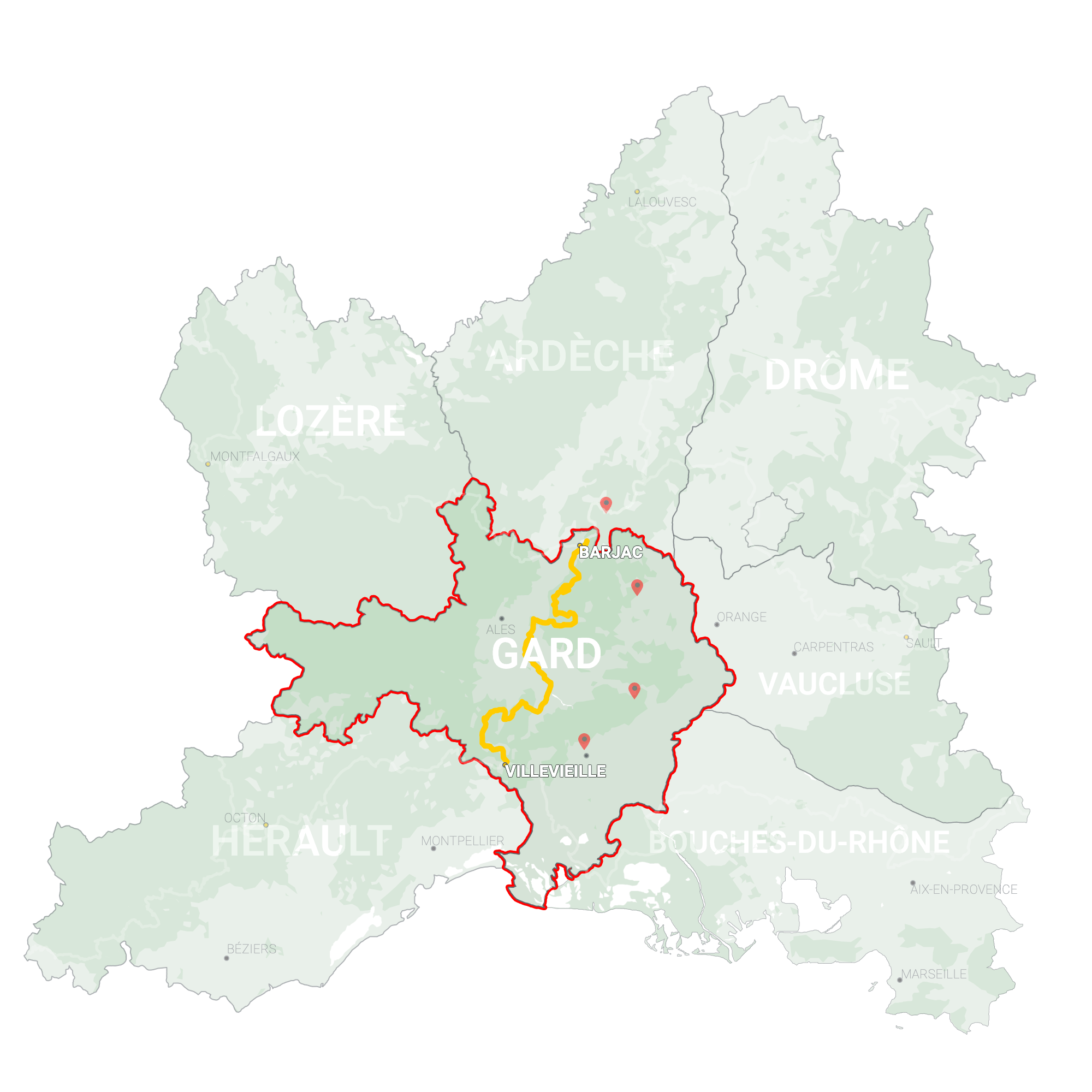 GLR 2 Region Gard Map Overview