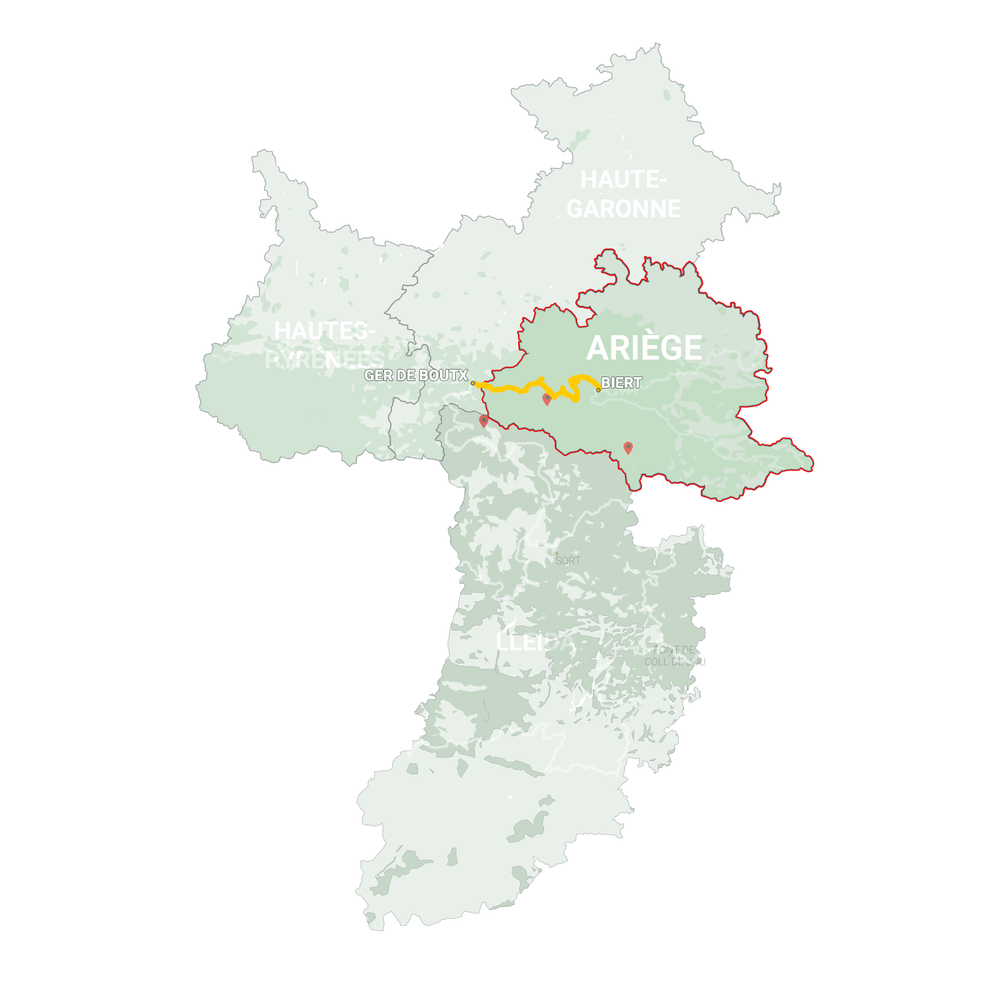 GLR 19 Region Ariège Map Overview