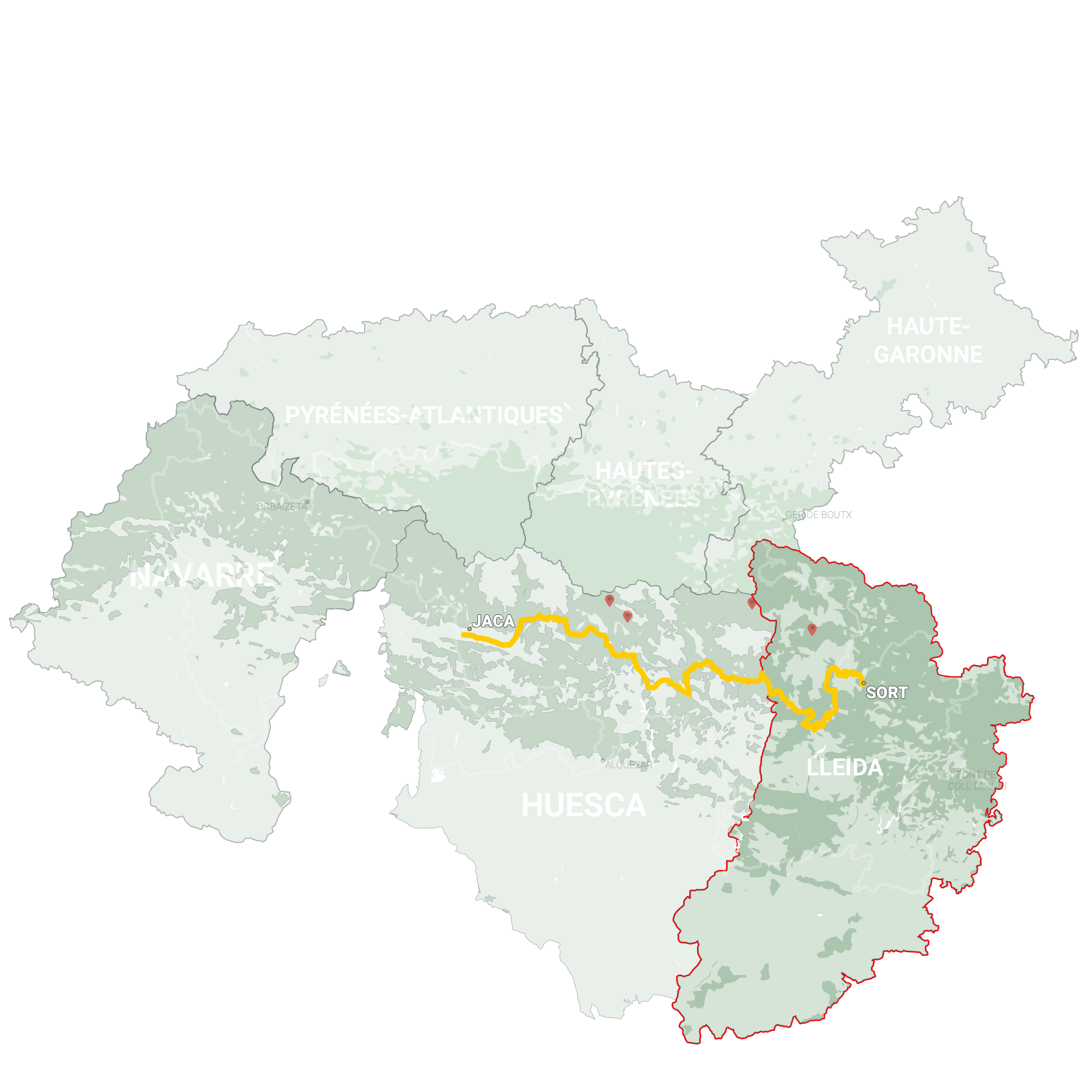 GLR 22 Region Lleida Map Overview