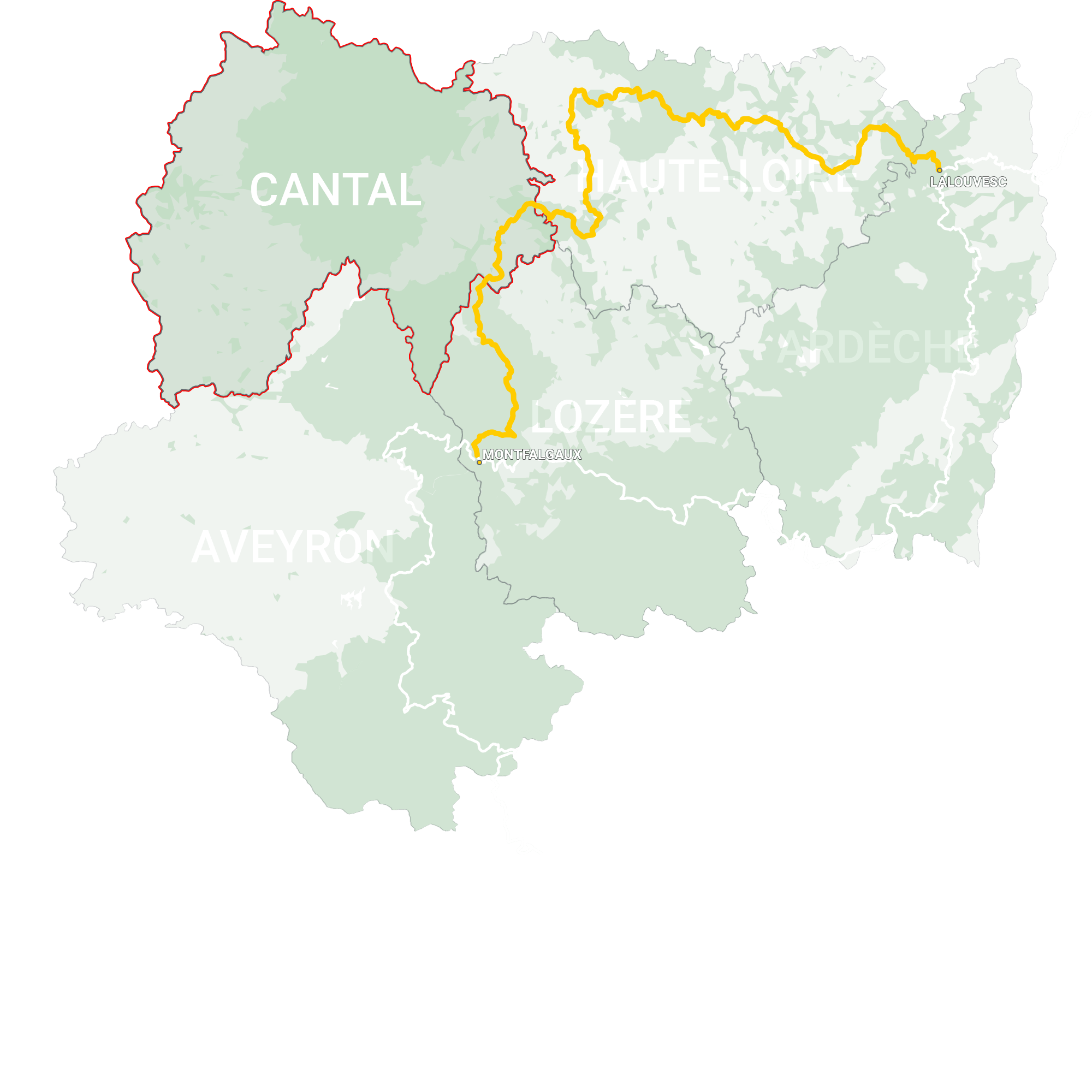 GLR 26 Region Cantal Map Overview
